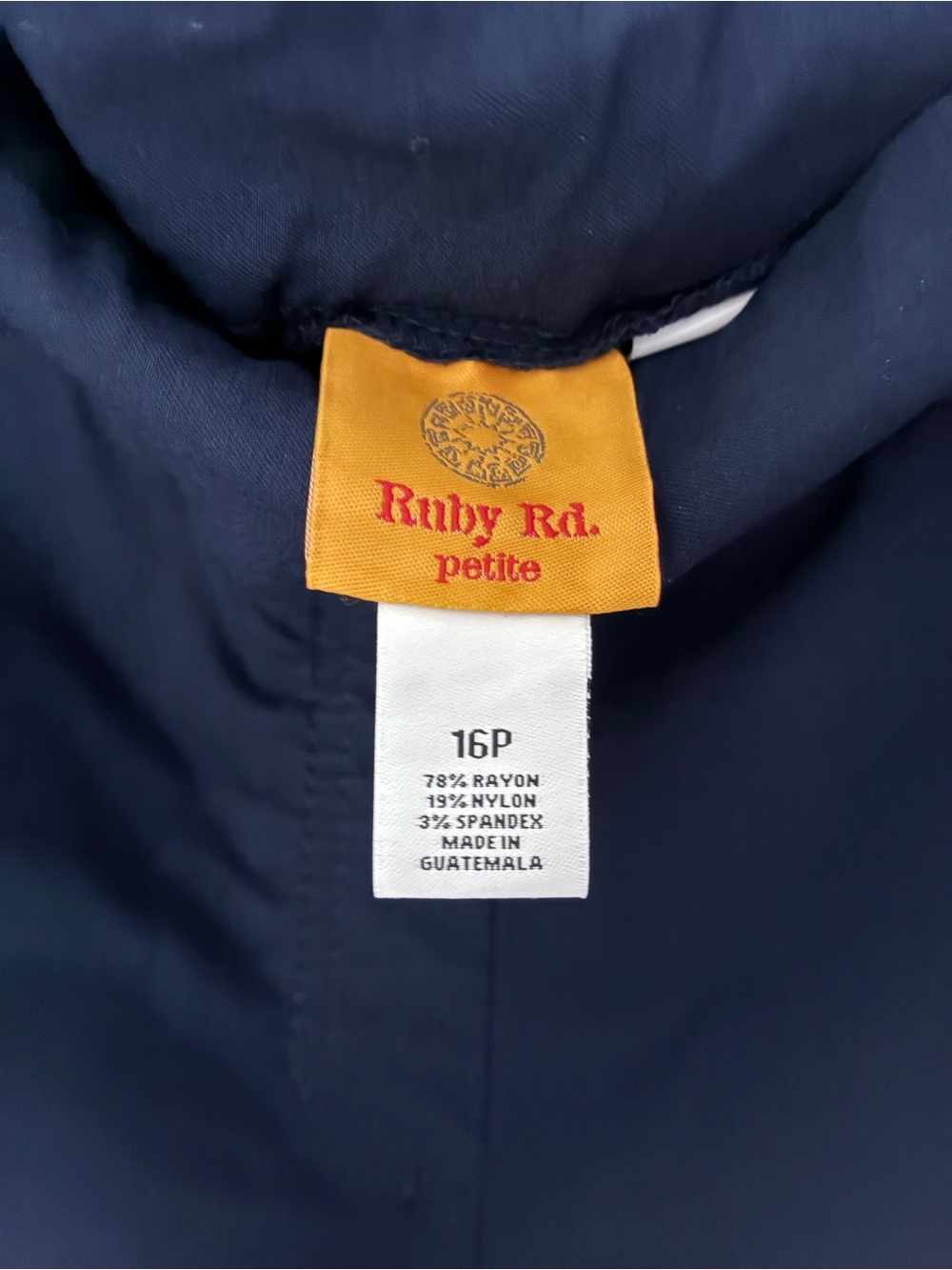 Ruby Rd. Navy Pull-On Capri Pants - Picture 2 of 2